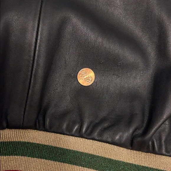 Palm Angels Italy Leather Bomber - Picture 12 of 13